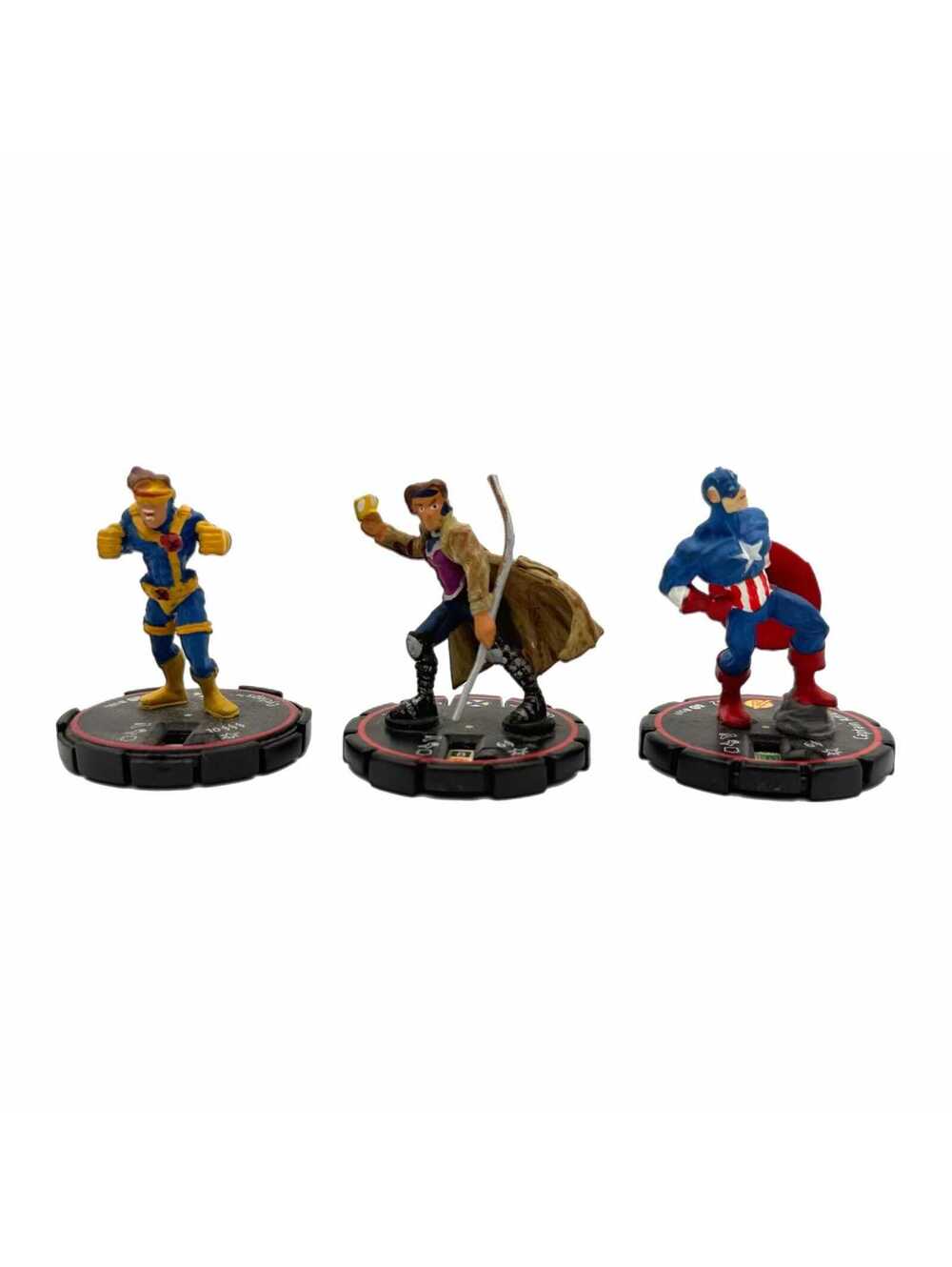 Set of 3 Vintage 2003 Marvel Heroclix Xplosion, Cyclops Gambit Figurines